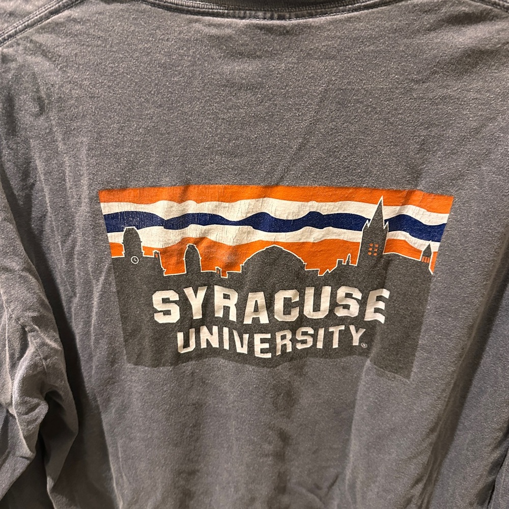 Comfort Colors Gray Syracuse University Long Sleeve Tee